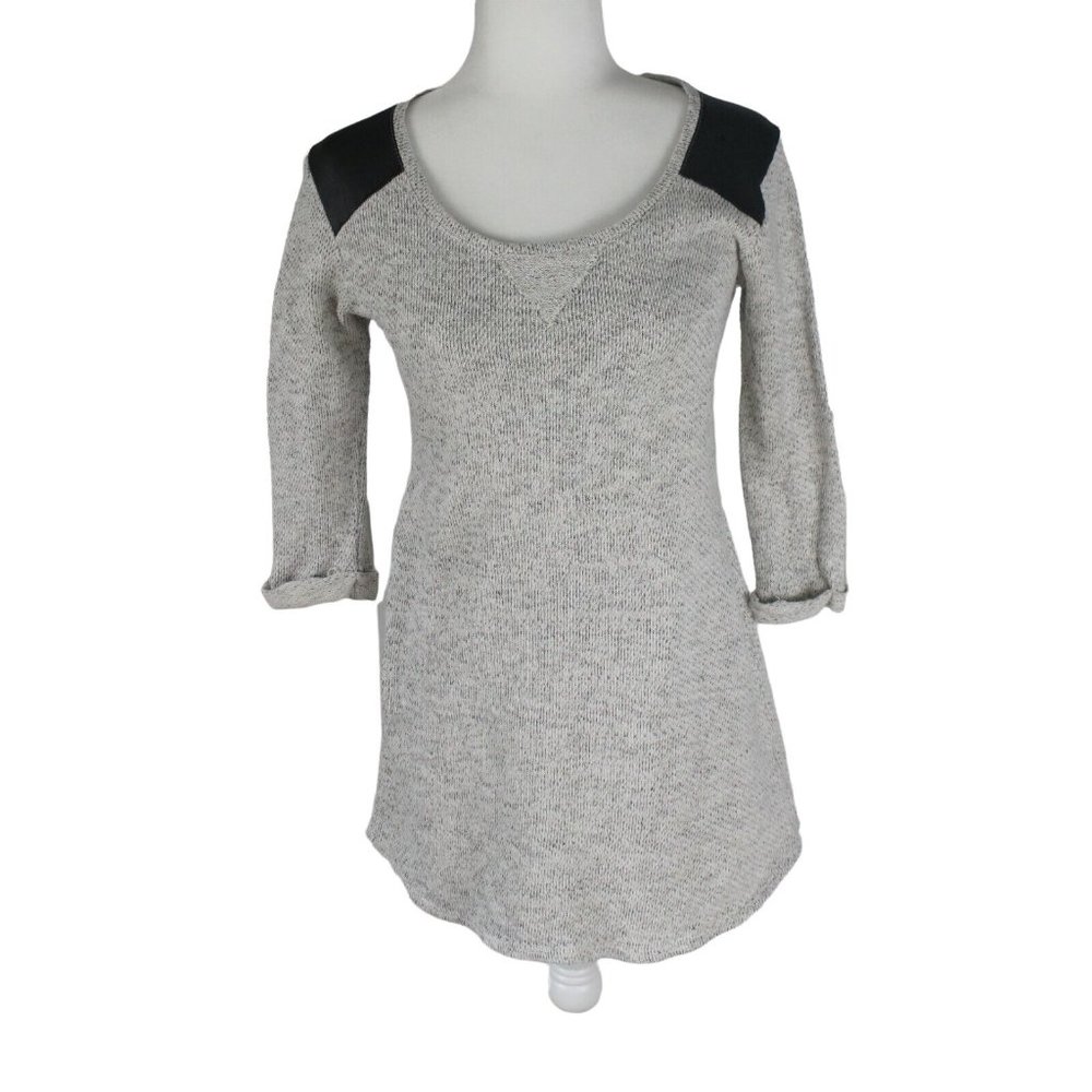 Dolled Up by Fang  blended fabric sweatshirt dress-gray/black-Small-GUC